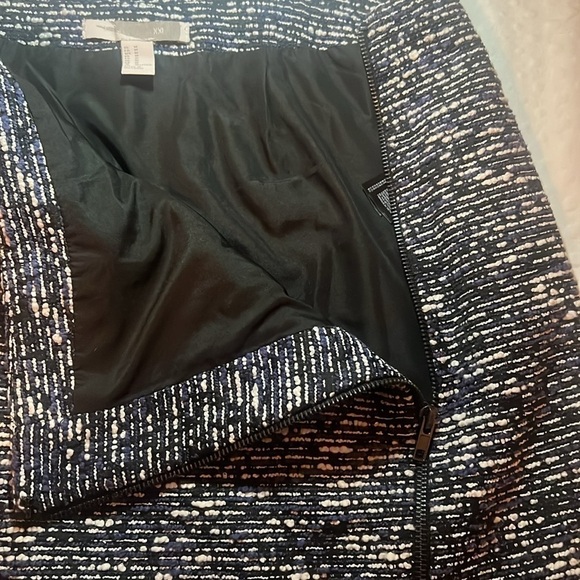 Forever21 tweed mini skirt size M full zipper down Asymmetrical - Picture 7 of 11